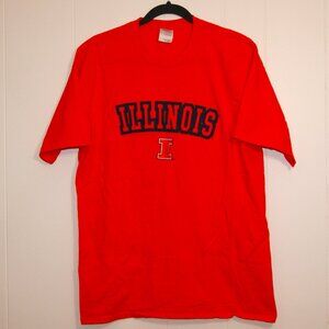 Gildan || University of Illinois Orange T-Shirt || Size L
